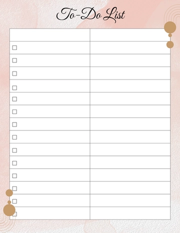 Minimalist To-Do List Design Template to Download