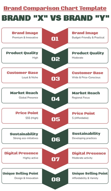 Free Brand Comparison Chart Template to Edit Online