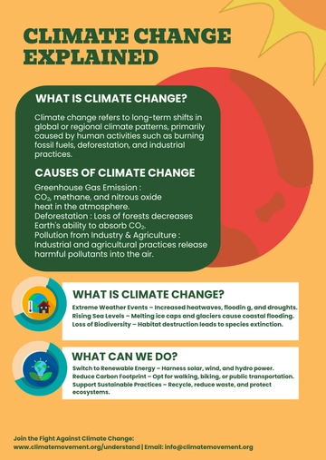 Free Informational Climate Change Infographic Template to Edit Online