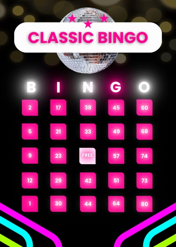 Free Bingo Club Template to Edit Online