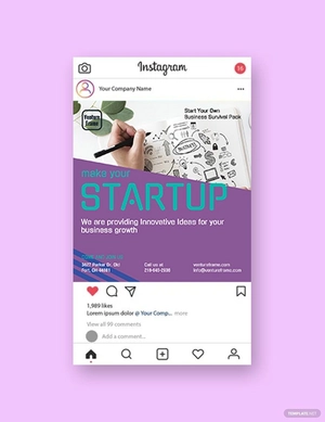 Startup Instagram Post Template