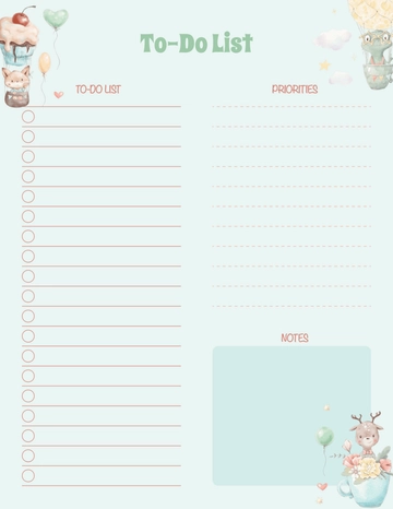 Free Cute To-Do List Template to Edit Online