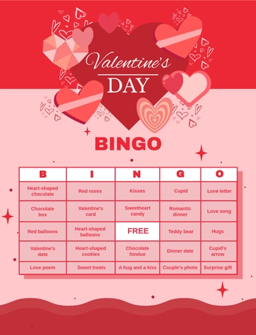 Free Valentine’s Day Bingo Template to Edit Online