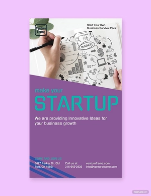Startup Whatsapp Post Template