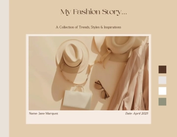Free Aesthetic Fashion Scrapbook Template to Edit Online