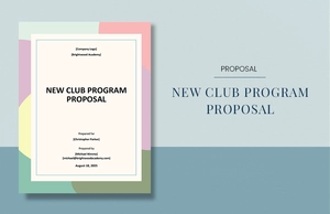 New Program Proposal Template New Program Proposal Template