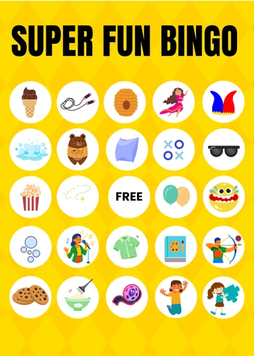 Free Fun Bingo Template to Edit Online