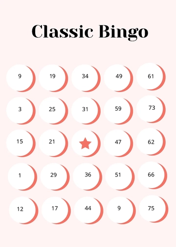 Free Bingo Ticket Template to Edit Online