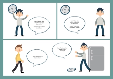 Free Funny Character Comic Strip Template to Edit Online