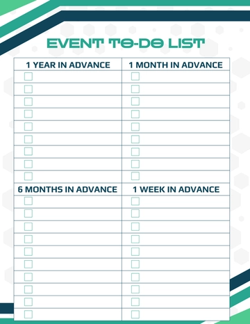Free Modern Event To-Do List Template to Edit Online