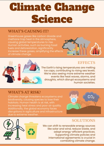Free Modern Climate Change Science Infographic Template to Edit Online