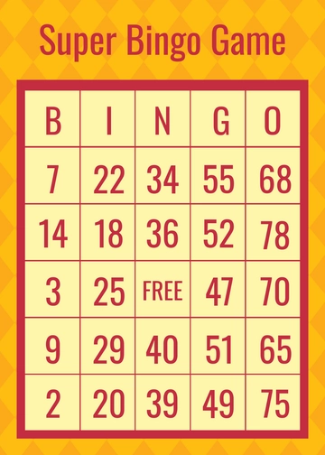 Free Bingo Game Template to Edit Online