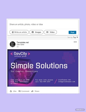 IT Software Linkedin Post Template