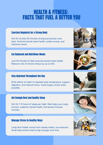 Free Health and Fitness Infographic Template to Edit Online