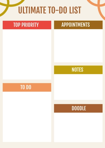 Free Ultimate To-Do List Template to Edit Online