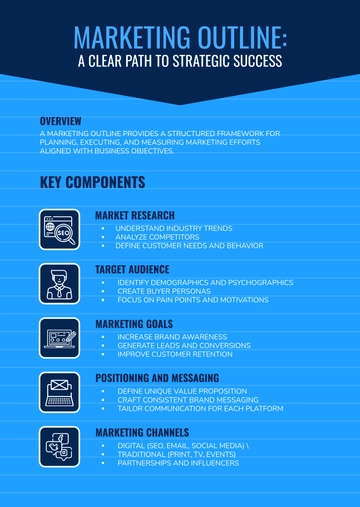 Free Marketing Outline Infographic Background Template to Edit Online