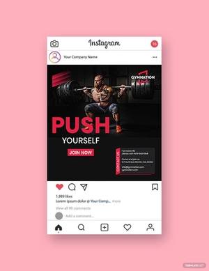 Gym Instagram Post Template