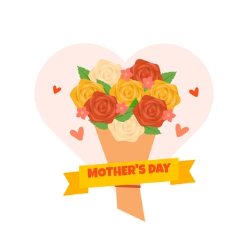 Free Mother's Day Bouquet Design Clipart Template to Edit Online
