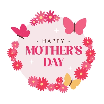 Free Happy Mother's Day Butterfly Clipart Template to Edit Online