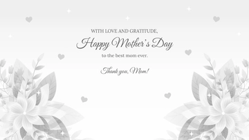Free White Mother's Day Background Template to Edit Online