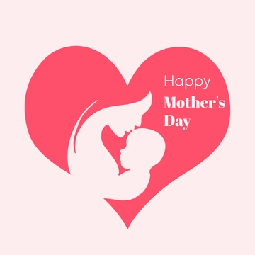Free Simple Happy Mother's Day Clipart Template to Edit Online