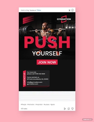 Gym Tumblr Post Template