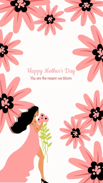 Free Vertical  Mother's Day Background Template to Edit Online