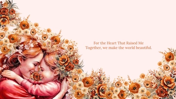 Free Beautiful Mom and Child Mother's Day Background Template to Edit Online