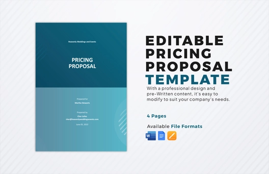 Editable Pricing Proposal Template