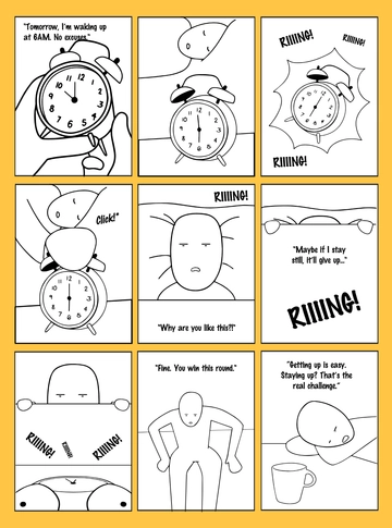 Free Easy 9-Panel Comic Strip Template to Edit Online
