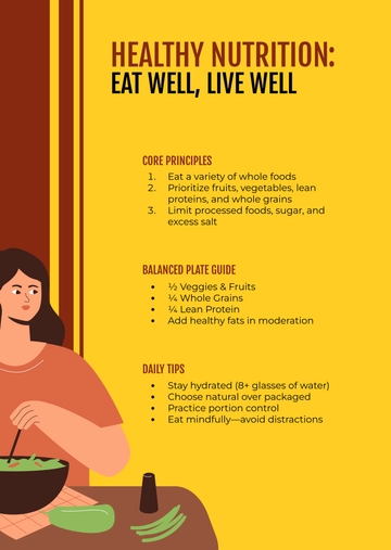 Free Healthy Nutrition Infographic Template to Edit Online
