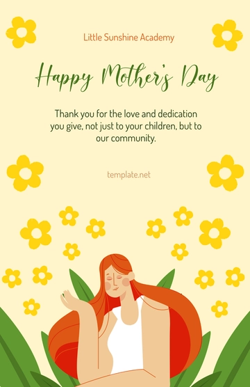 Free Mother's Day Poster for Schools Template to Edit Online