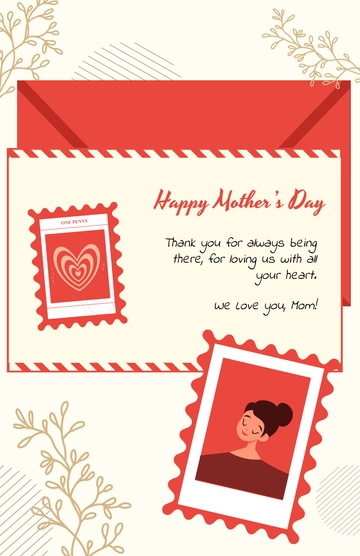 Free Red Mother’s Day Love Poster Template to Edit Online