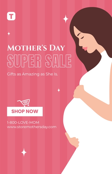 Free Modern Mother's Day Poster Template to Edit Online