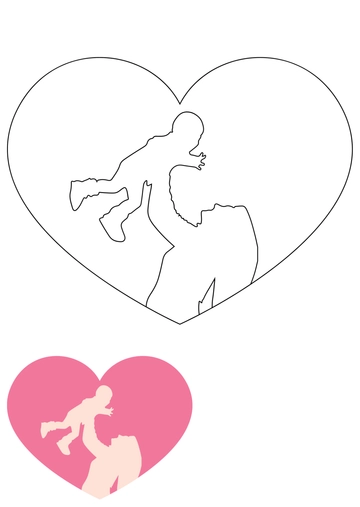 Free Mom and Son Mother's Day Coloring Page Template to Edit Online