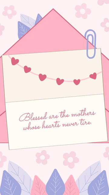 Free Blessing Mother's Day Quote Template to Edit Online