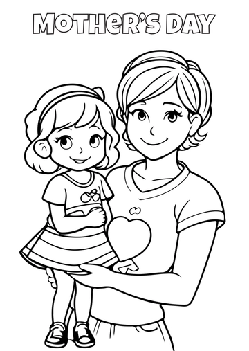 Free Anime Mother's Day Drawing Template to Edit Online