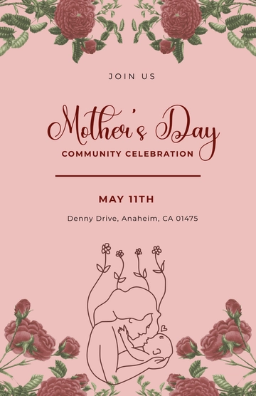 Free Mother’s Day Celebration Poster Template to Edit Online