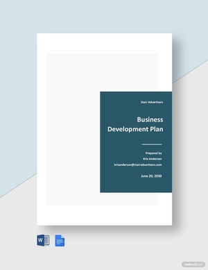 Advertising Agency Business Development Plan Template