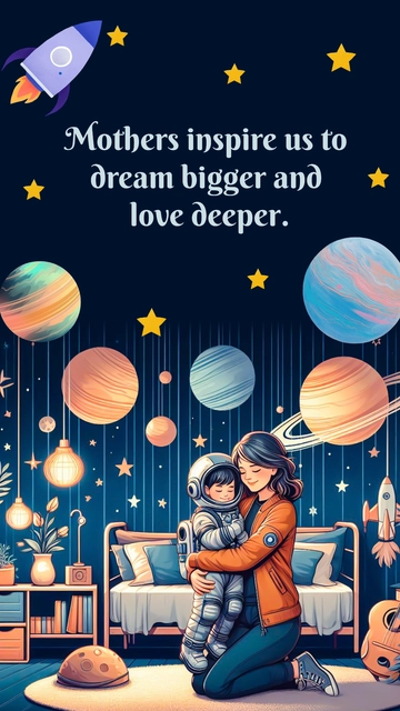 Free Inspirational Mother's Day Quote Template to Edit Online