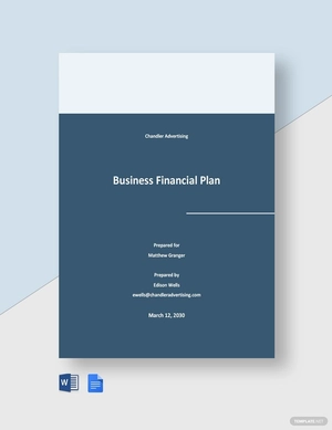 Advertising Agency Financial Plan Template
