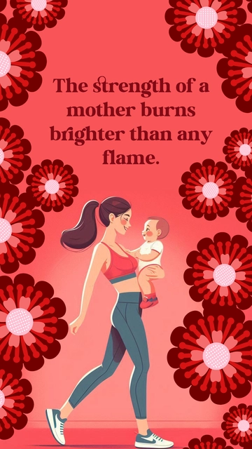 Free Red Best Mother's Day Quote Template to Edit Online
