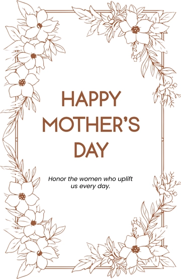 Floral Mother’s Day Poster Template to Download