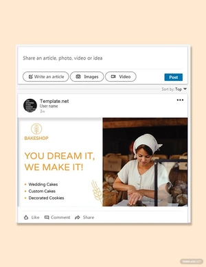 Bakery Linkedin Post Template