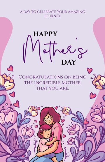 Free Beautiful Mother's Day Poster Template to Edit Online