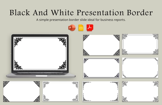 Black And White Presentation Border