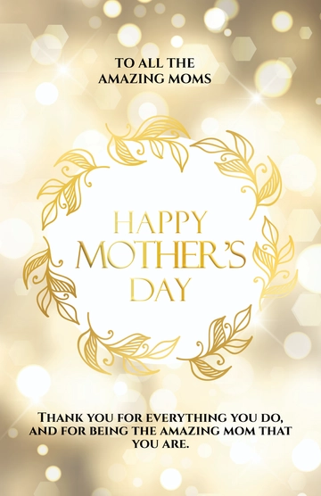 Free Sparkly Mother’s Day Poster Template to Edit Online