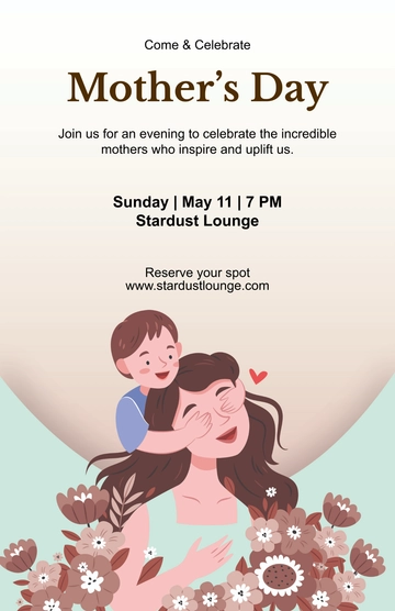 Free Mother's Day Poster Design Template to Edit Online