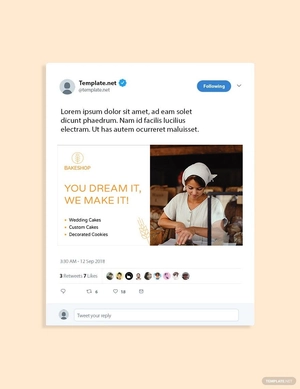 Bakery Twitter Post Template