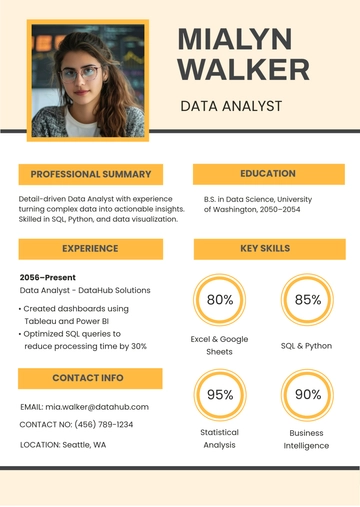 Free ATS-Friendly Resume Infographic Template to Edit Online
